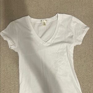 Women's White V-Neck T-Shirt